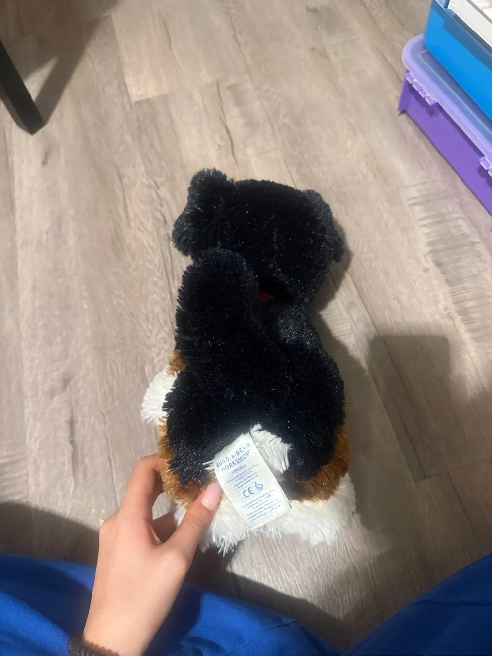 Build-A-Bear Black, White & Brown Plush Puppy